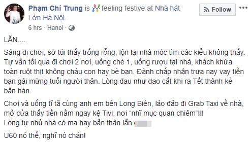 NSƯT Chí Trung thừa nhận bản thân đã già và lẫn tới mức phải đi vay tiền bạn gái kém tuổi để mừng tuổi người thân-1