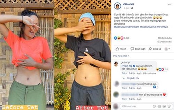 Đến Hoa hậu như HHen Niê cũng không tránh khỏi tình trạng lúc ăn hết mình, hết Tết hết hồn-1