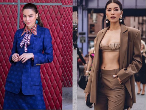 Hà Hồ diện đồ 'kín bưng', Minh Tú hở bạo với nịt ngực