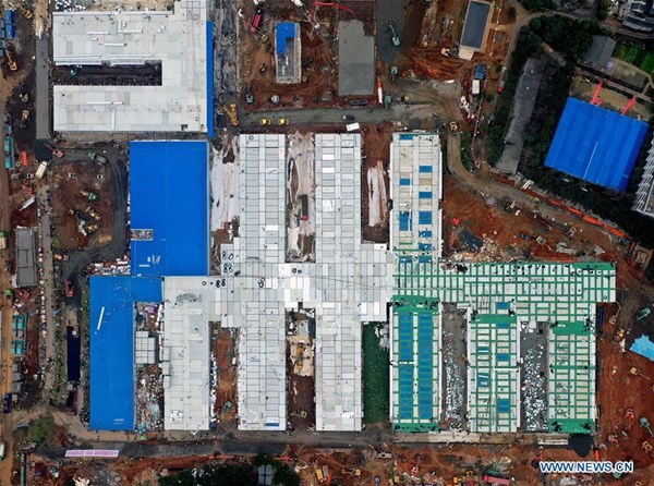 Bệnh viện dã chiến Hỏa Thần Sơn hoàn tất ở Vũ Hán-5