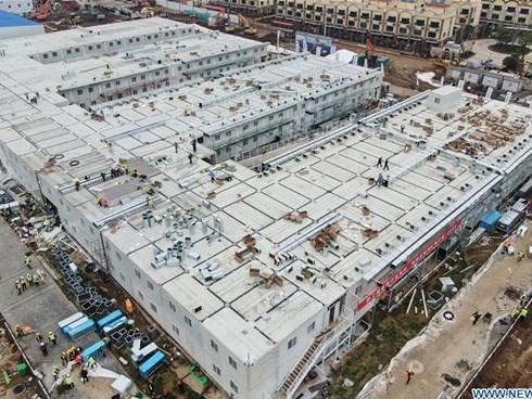 Bệnh viện dã chiến Hỏa Thần Sơn hoàn tất ở Vũ Hán