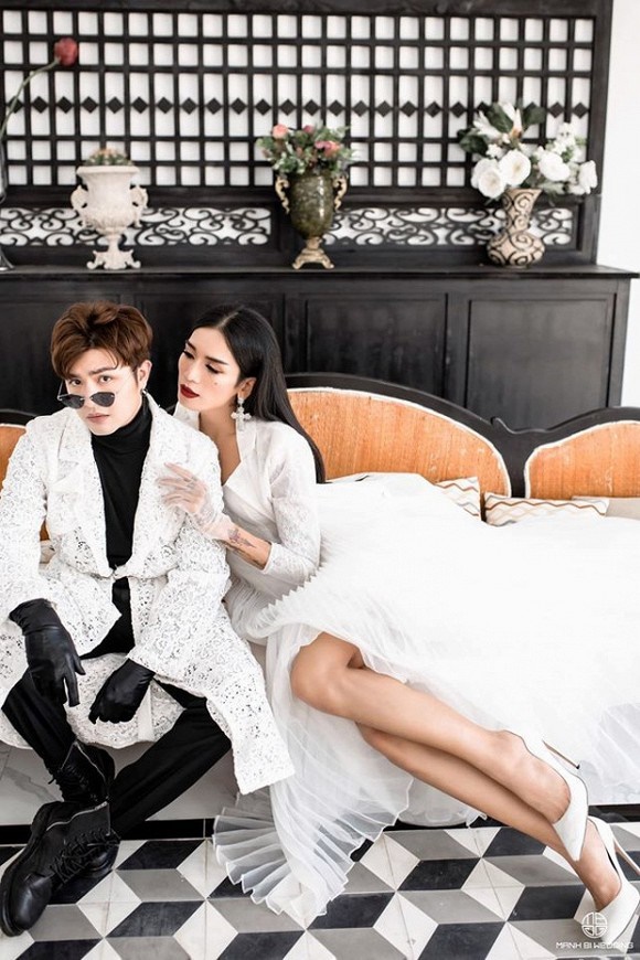 Kỷ niệm 4 năm 6 tháng yêu, BB Trần cùng bạn trai tung ảnh cô dâu - chú rể đẹp lộng lẫy-3