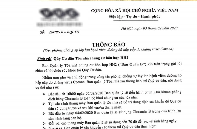 Chung cư ráo riết khử trùng phòng virus corona, ra khỏi thang máy phải xịt tay kháng khuẩn-1