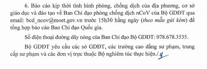 Bộ GDĐT yêu cầu quản lý học sinh, sinh viên trong thời gian tạm nghỉ học phòng, chống dịch bệnh nCoV-2