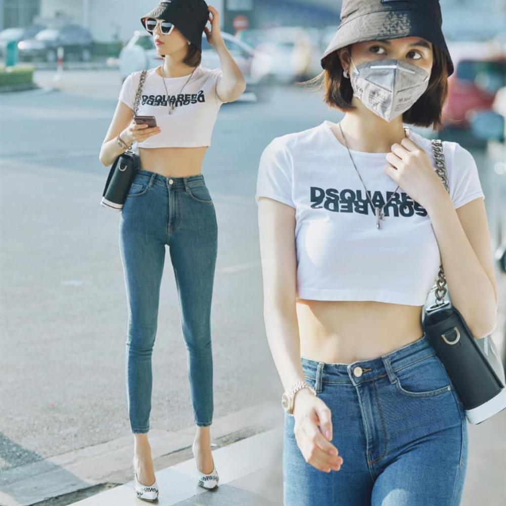 Street style sao Việt: Mẹ bỉm sữa Lan Khuê lấp ló vòng 1, Ngọc Trinh phòng Corona đến tận răng nhưng vẫn chưa là gì so với vợ chồng Đông Nhi-1