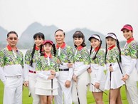 Đại gia đình Thúy Hằng - Thúy Hạnh 'du xuân' trên sân golf