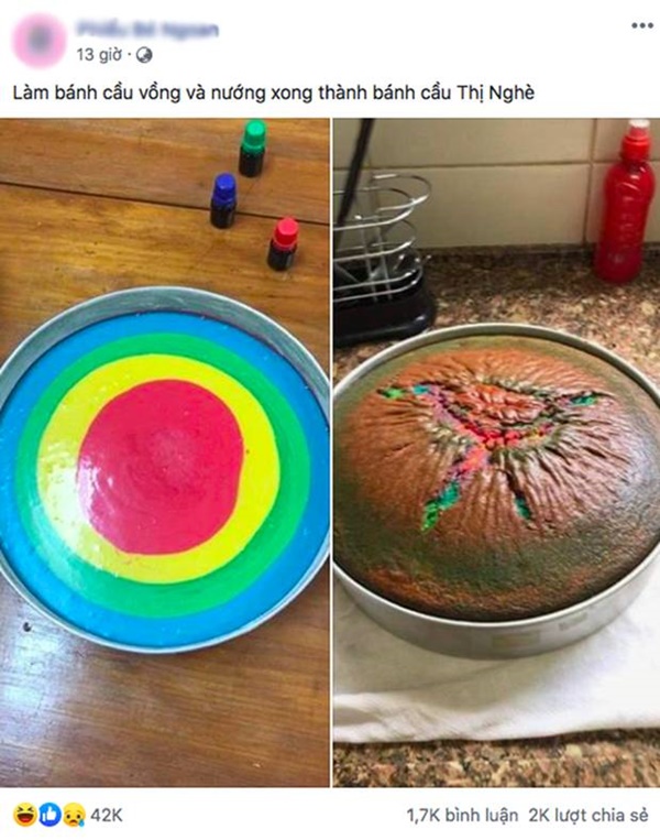 Chiếc bánh cầu vồng bị bay màu sau khi nướng đang gây tranh cãi nhất MXH: Cứ tưởng fail nhưng sự thật lại khiến tất cả bất ngờ?-2