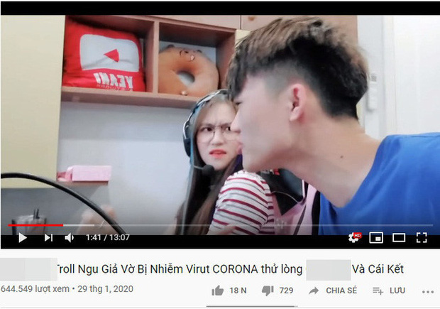 Lại thêm một Youtuber 2 triệu subs dàn dựng bị sốt và ho khan công phu để câu view từ dịch do virus Corona, dân tình kêu gọi tẩy chay-5