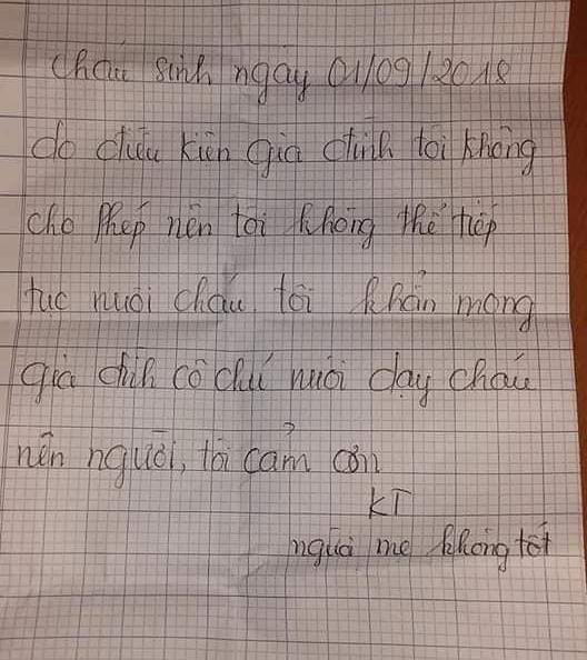 Bé gái hơn 1 tuổi bị bỏ rơi tại sân nhà người dân cùng chữ ký Người mẹ không tốt-1