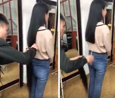 Khoảnh khắc anh trai cắt phăng chùm tóc dài cả tấc của cô gái làm chị em choáng váng, tiếc dùm uổng công ăn uống bao năm”-2