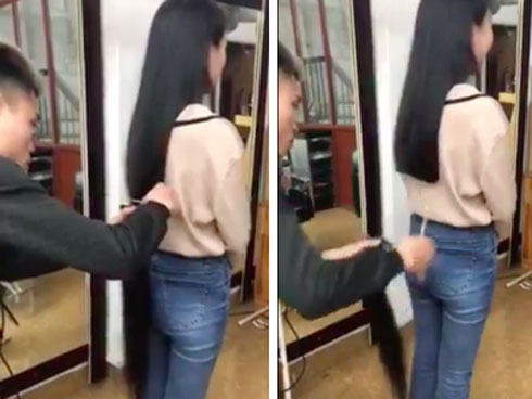 CLIP: Đập mạnh vào xe container rồi bật ngược trúng xe tải, 2 thanh niên toát mồ hôi vì sợ-2