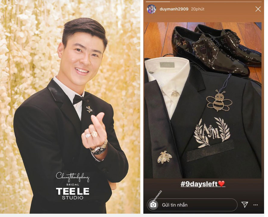 Hé lộ 2 bộ váy cưới cực lộng lẫy của Quỳnh Anh, nhưng xem ra chú rể Mạnh gắt còn điệu hơn cả cô dâu-5