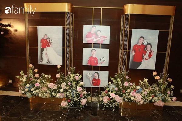 Chiếc váy trăm triệu của Quỳnh Anh được đặt giữa lễ đường, chiêm ngưỡng không gian sảnh cưới đẹp như cổ tích trước giờ G-6