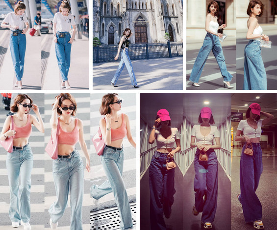 Ngọc Trinh dáng chuẩn nên mặc quần jeans đẹp mê là đương nhiên, mỗi tội lại có đôi lần mix đồ hơi lỗi-10