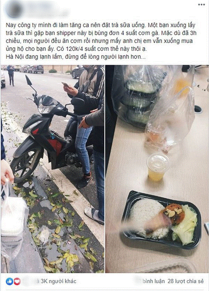 Thấy shipper bị bùng 4 suất cơm gà, cô gái trẻ đã có hành động khiến cộng đồng mạng thả nghìn like-1