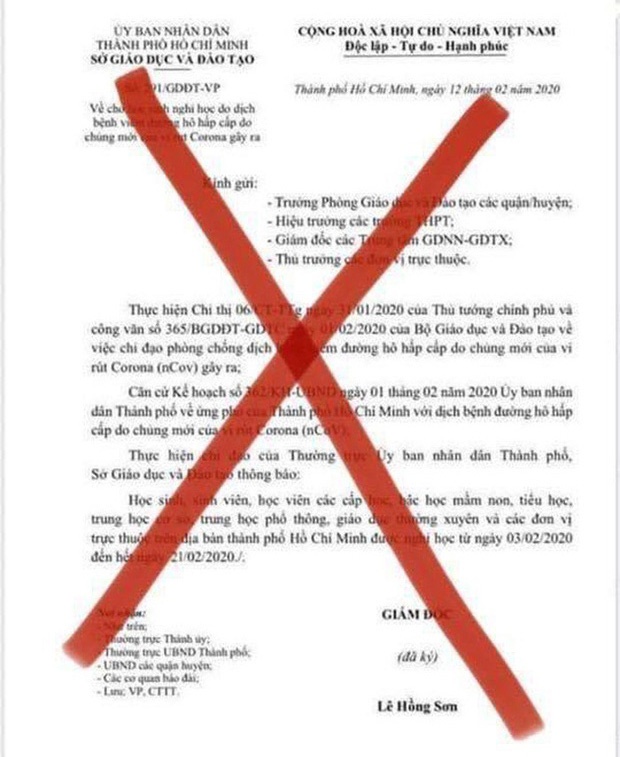 Văn bản thông báo nghỉ học đến 21/2 là giả mạo, Sở GD-ĐT TP.HCM vẫn đang chờ ý kiến chỉ đạo cho học sinh đi học lại-2