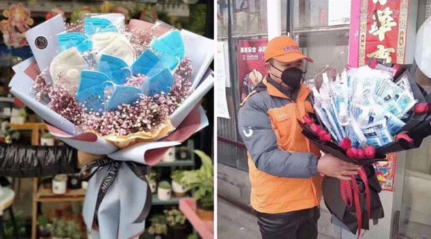 Valentine giữa dịch virus corona: Hàng triệu cặp đôi bật chế độ yêu xa, chùm hoa khẩu trang trở thành món quà trendy hàng đầu-2