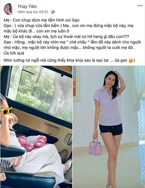 Ăn diện quá trẻ trung, Thủy Tiên bật cười khi con gái đưa ra nhận xét-1