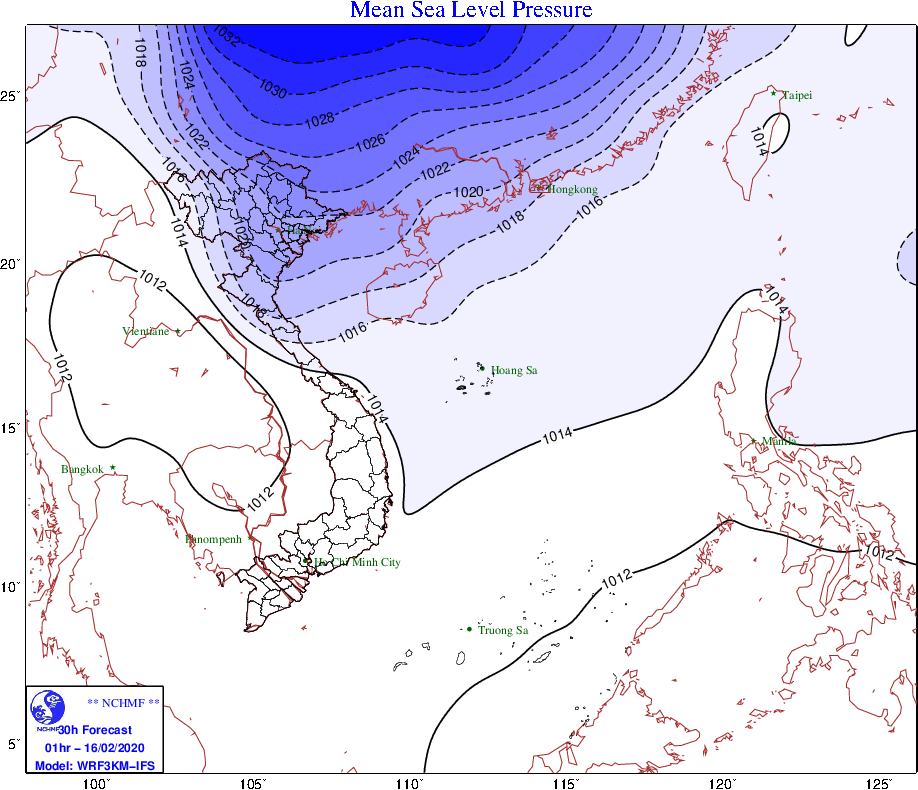 Gió mùa Đông Bắc tràn về, Hà Nội có mưa rào và dông, trời trở rét từ chiều tối nay-1