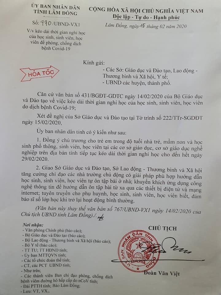 MỚI: Danh sách 13 tỉnh thành rút lại thông báo đi học vào ngày 17/2, cho học sinh nghỉ thêm đến hết tháng 2-1