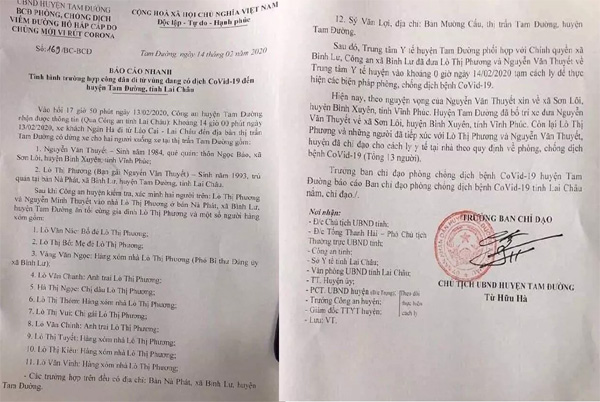 Lai Châu: Cách ly 13 người tiếp xúc với thanh niên ở tâm dịch Vĩnh Phúc-1