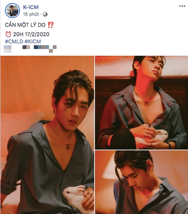 HOT: K-ICM lột xác như tài tử khi mặc áo hở ngực ngồi ôm thỏ, sẽ chính thức lấn sân ca sĩ với bài hát Cần Một Lý Do ra mắt vào hôm nay!?-1