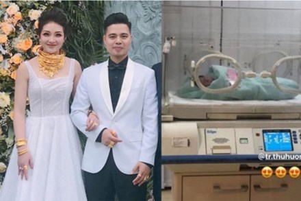 Cô dâu 200 cây vàng ở Nam Định đã sinh con đầu lòng, em bé rich kid ngậm thìa vàng từ trứng nước cũng được hé lộ?