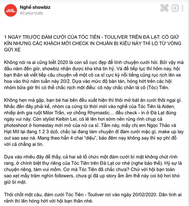 1 ngày trước đám cưới của Tóc Tiên - Touliver trên Đà Lạt: Cố giữ kín nhưng các khách mời check-in chuẩn bị kiểu này thì lộ từ vòng gửi xe!-1