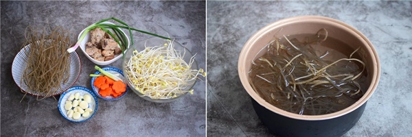 Ngại ra ngoài ăn sáng, mẹ nấu miến sườn&nbsp;ngon xuất sắc chồng con tấm tắc khen-1