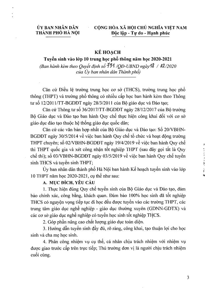 Cha mẹ lưu ý: Tuyển sinh lớp 10 năm học 2020 - 2021 tại Hà Nội dự kiến sẽ sớm hơn 1 ngày so với năm ngoái-1