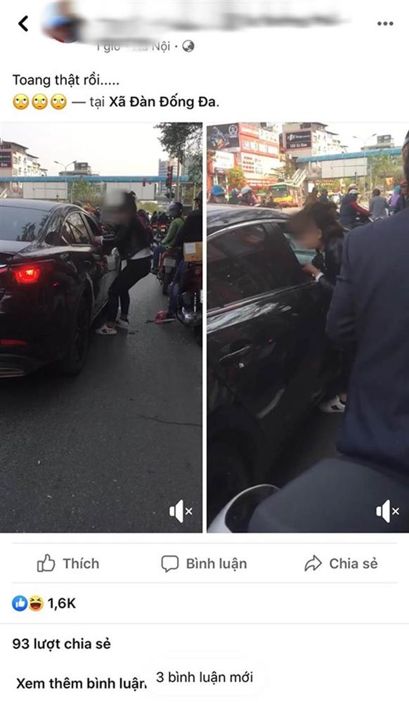 Nghi vấn đánh ghen: Bắt được chồng chở nhân tình trên ô tô, vợ túm áo lôi xuống đường nhưng bất thành-1