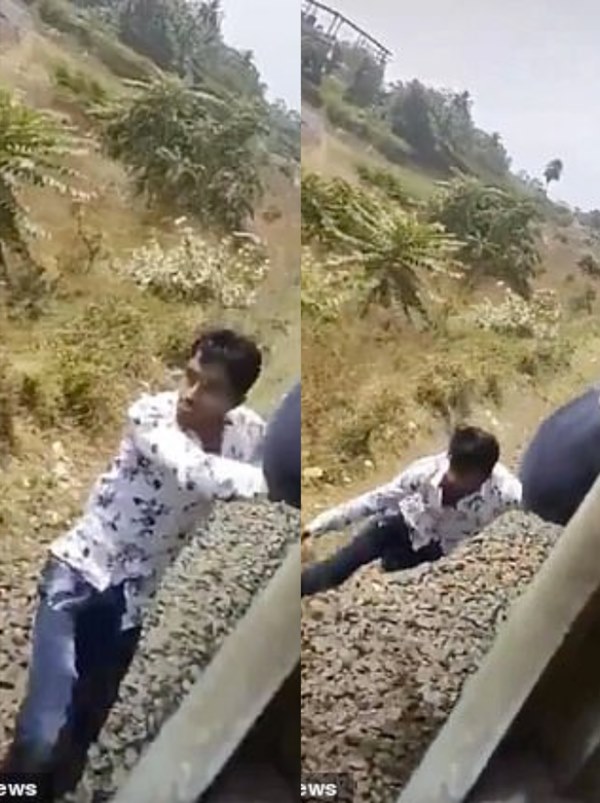 Khoảnh khắc kinh hãi không dành cho người yếu tim: Nam thanh niên rơi xuống đường ray lúc tàu đang chạy nhưng kết cục khiến hành khách vỗ tay ầm ầm-1
