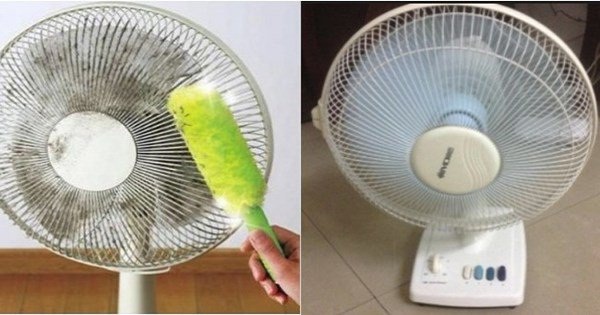 Chùi sạch quạt điện bám bụi chỉ với 1 chiêu, 5 phút sau sạch bong như mới-3