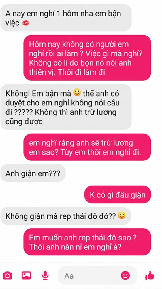Cậy người yêu làm sếp, cô gái hứng lên là xin nghỉ, bạn trai liền mắng cả tràng rồi chốt một câu khiến ai nấy hả hê-1