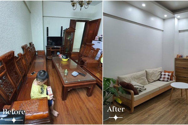 Chỉ vỏn vẹn 56m² nhưng căn hộ nhỏ dưới đây lại rộng thoáng bất ngờ nhờ cách bài trí thông minh của chủ nhà ở Hà Nội-25