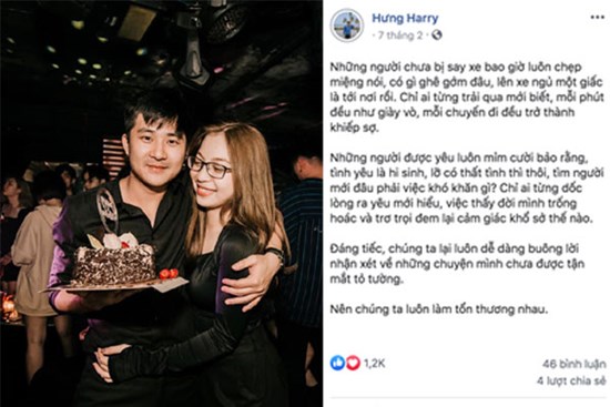 Tình mới của Nhật Lê sớm để lộ dấu hiệu cuộc tình đã