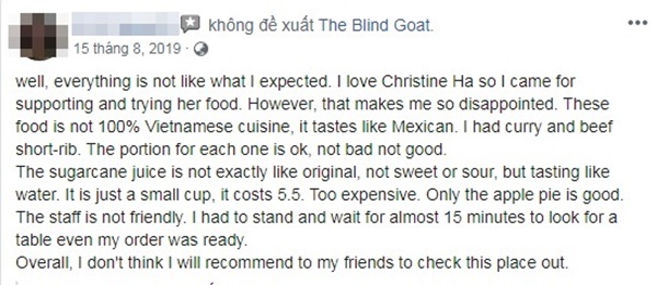 Đại diện nhà hàng Christine Hà lên tiếng khi bị đầu bếp Việt chê dở lẫn miệt thị: Chính những người như anh ấy khiến ẩm thực Việt không thể được thế giới biết đến-8
