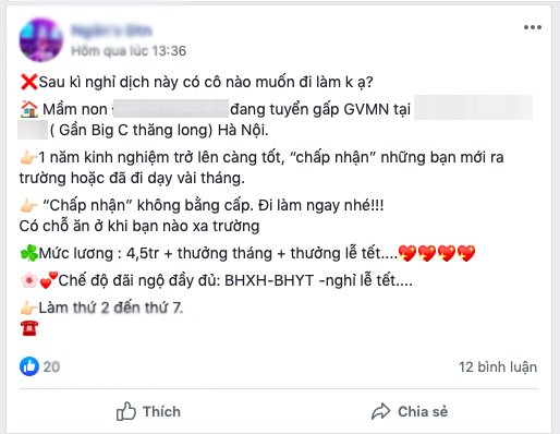 Giáo viên mầm non tư thục nghỉ không lương kêu trời, phải bán nước dừa, giày dép kiếm sống-8