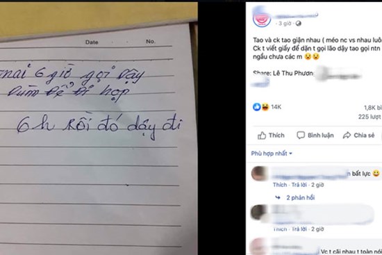 Vợ chồng cãi nhau không nói chuyện, chồng để lại mảnh giấy nhờ vả thì vợ có câu trả lời khiến tất cả choáng váng