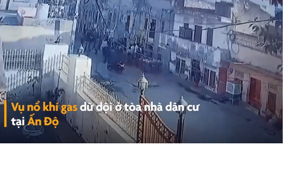 Khoảnh khắc nổ khí gas thổi bay người đàn ông lên không trung-1