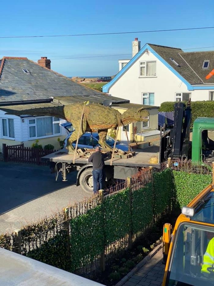 Đặt mua khủng long đồ chơi trên mạng cho con trai mà quên không hỏi kích thước, ông bố tá hỏa khi hàng được chuyển đến tận nhà-5