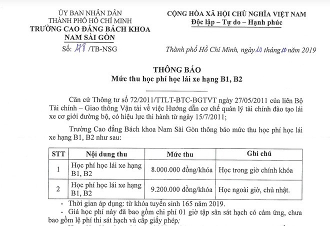 Học phí lái xe tăng gấp 2 lần tại Thành phố Hồ Chí Minh-1