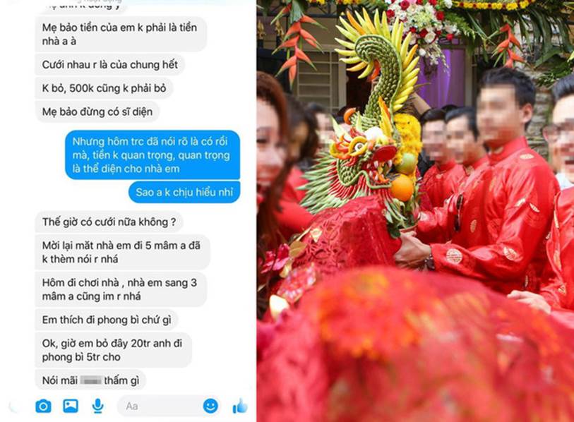 Chú rể có 1-0-2: Mặc cả từng tráp lễ ăn hỏi, khi cô dâu đề nghị đưa thêm tiền thì tính khôn em bỏ 20 triệu anh đi phong bì 5 triệu cho-2