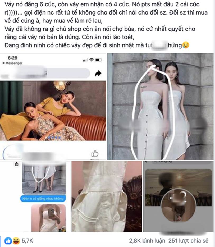 Bỏ 2 triệu mua đầm thiết kế sang chảnh để mặc đi sinh nhật, cô gái ức chế khi nhận về chiếc váy như hàng chợ, bất ngờ hơn cả là phản ứng của chủ shop online-1