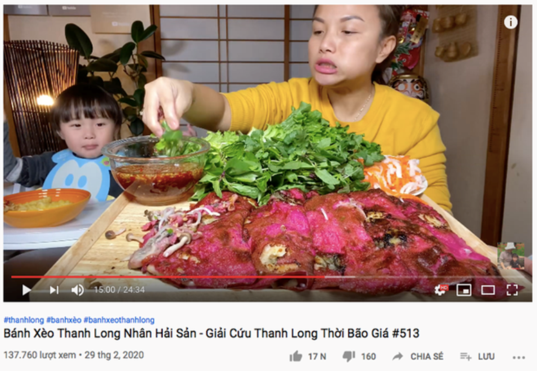 Mẹ con Quỳnh Trần - bé Sa được ủng hộ nhiệt tình với món bánh xèo thanh long, dù ở nước Nhật xa xôi vẫn góp phần giải cứu nông sản Việt Nam-1