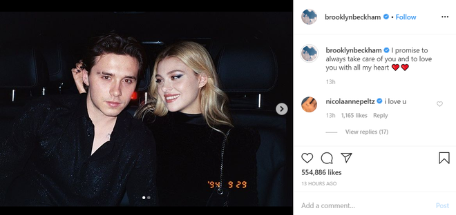 Giữa tin đồn sắp đính hôn, cậu cả nhà Beckham đăng ảnh cực tình tứ bên bạn gái, thổ lộ một câu khiến cô gái nào cũng phải tan chảy-1