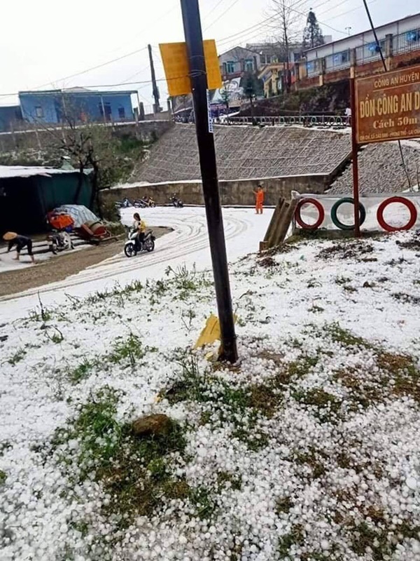 Mưa đá kinh hoàng, phủ trắng xóa đường, sườn đồi ở Lai Châu-12
