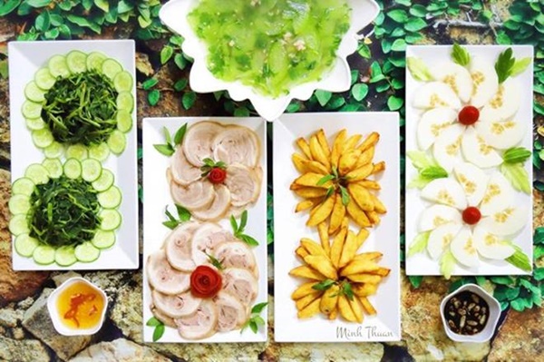 Nữ giảng viên&nbsp;Hà Nội biến mâm cơm thành tranh tứ quý, hàng nghìn chị em ngưỡng mộ-15