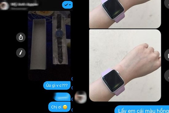Đặt mua đồng hồ thông minh trên mạng, cô gái bức xúc nhận về đồng hồ khác hoàn toàn hàng đã đặt, phản hồi của chủ shop online càng gây ức chế