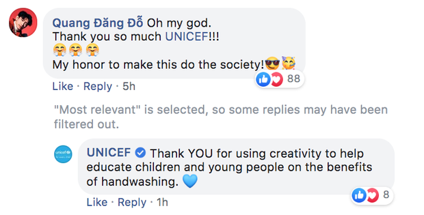 UNICEF chia sẻ clip vũ điệu rửa tay phòng Virus Corona của Quang Đăng và khen hết lời, Việt Nam đưa Ghen Cô Vy viral khắp thế giới luôn rồi!-8